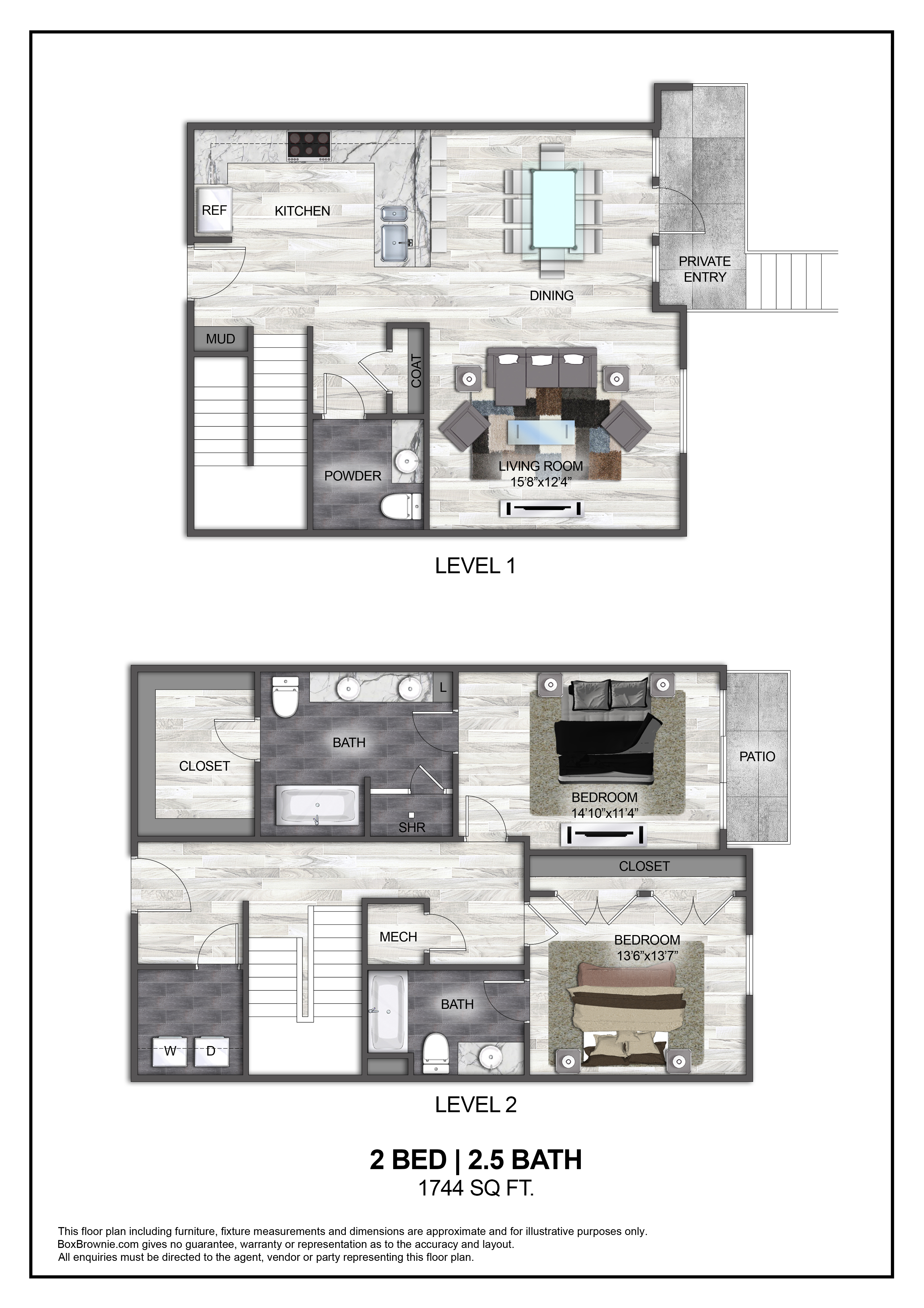 Floor plan layout diagram for B12