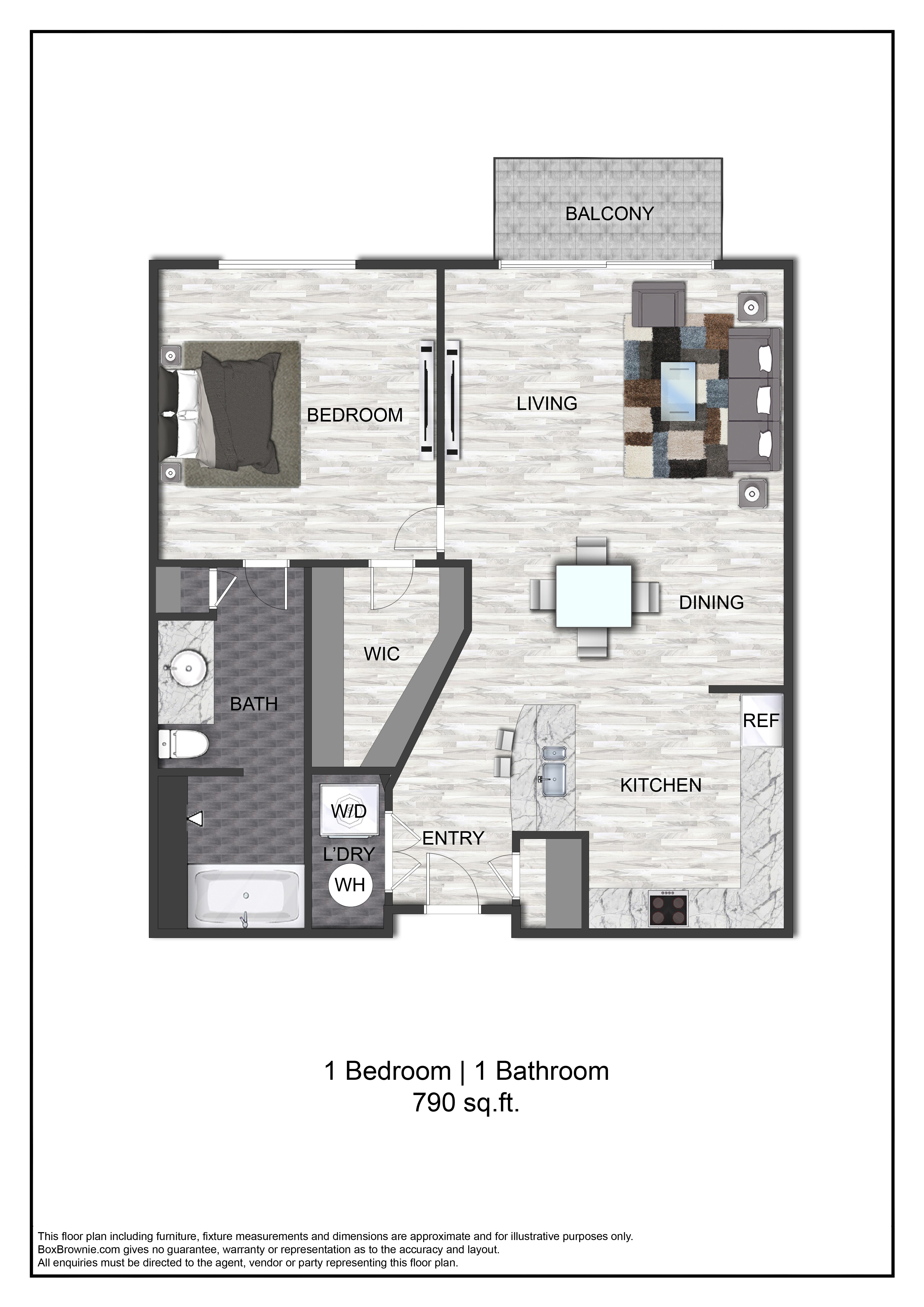 Floor plan layout diagram for A4