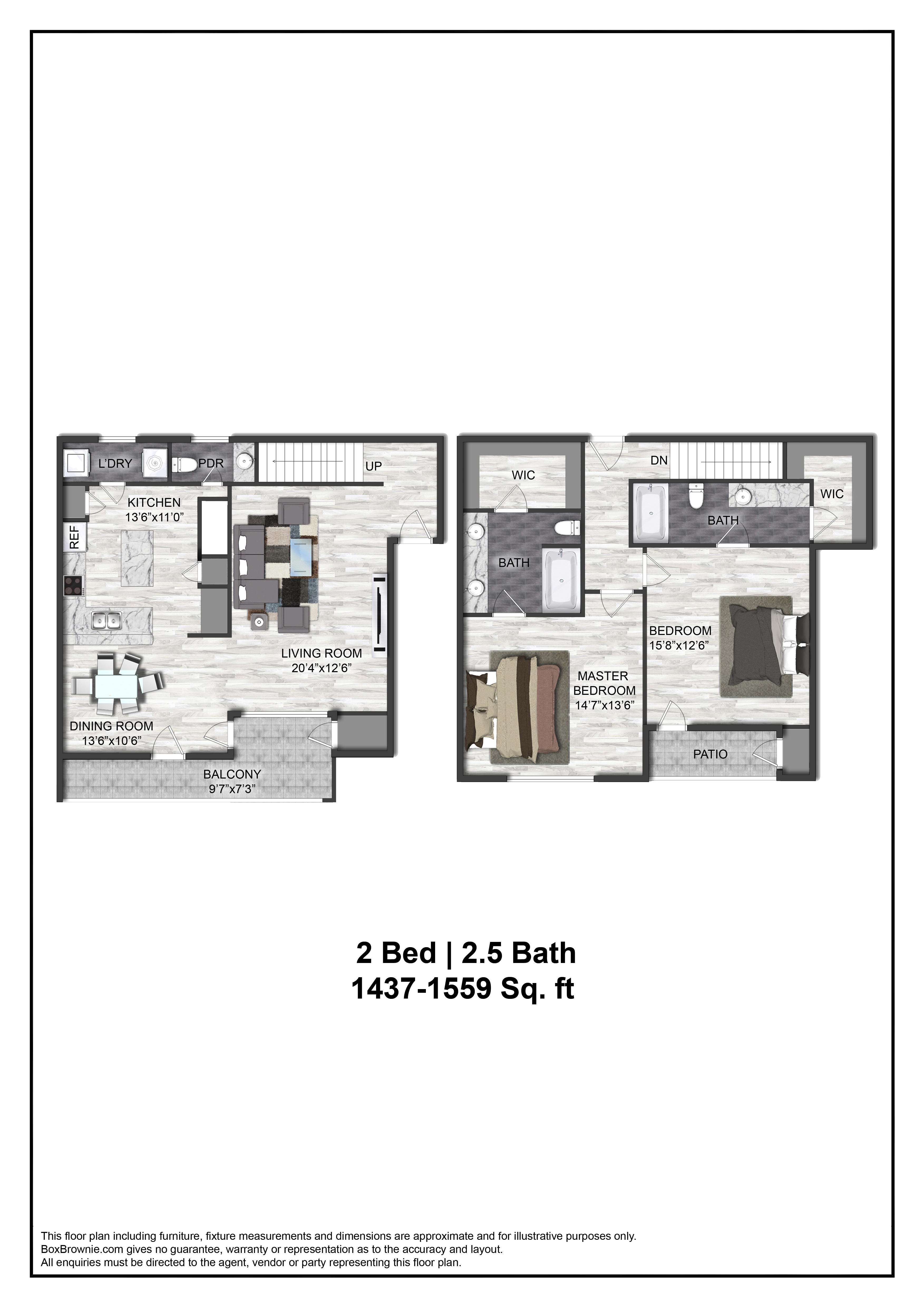 Floor plan layout diagram for B5TH