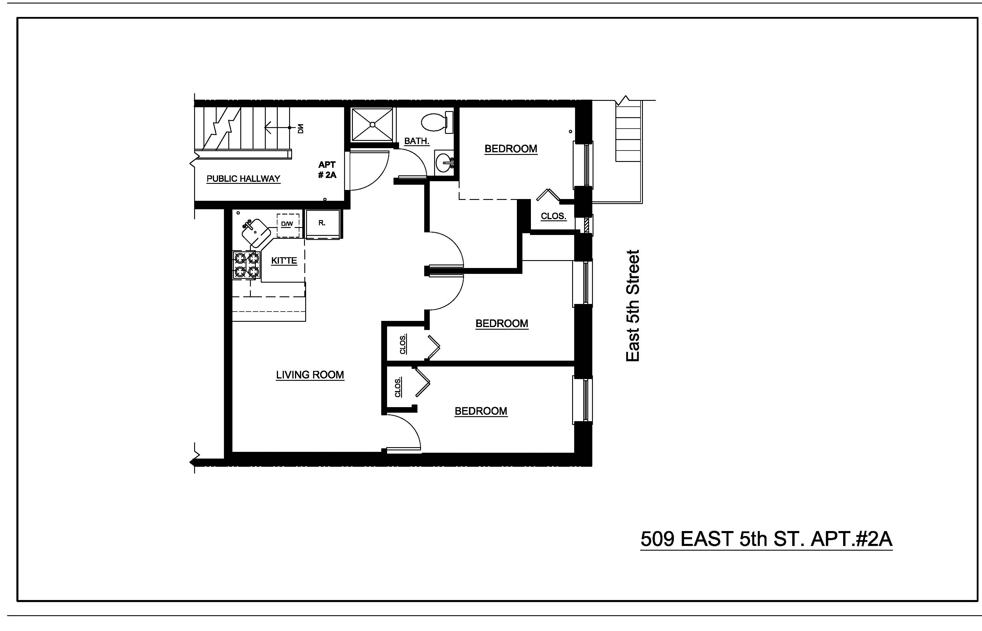 509 East 5th Street 2-A E. Greenwich Village New York NY 10009