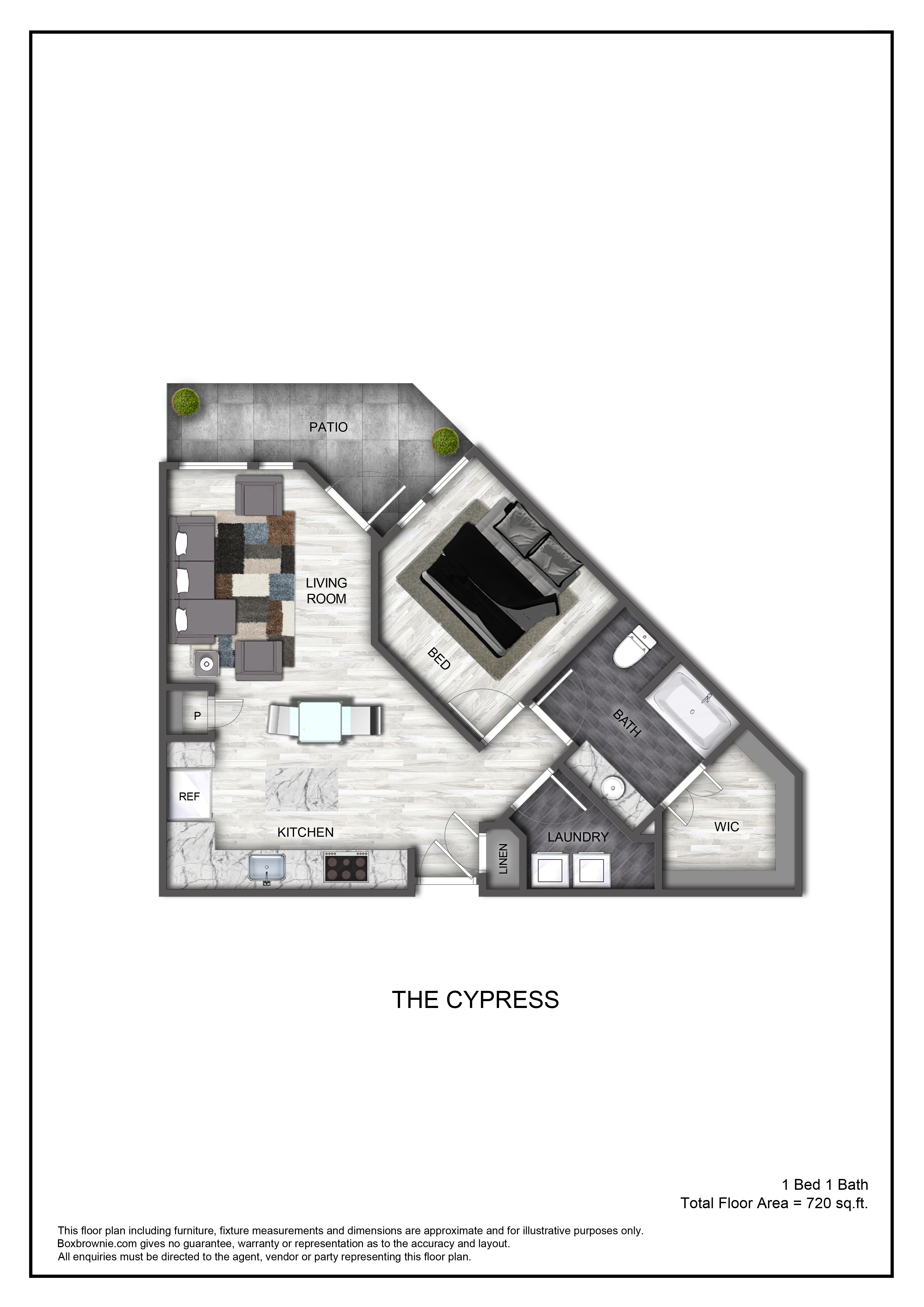 Floor plan layout diagram for A4