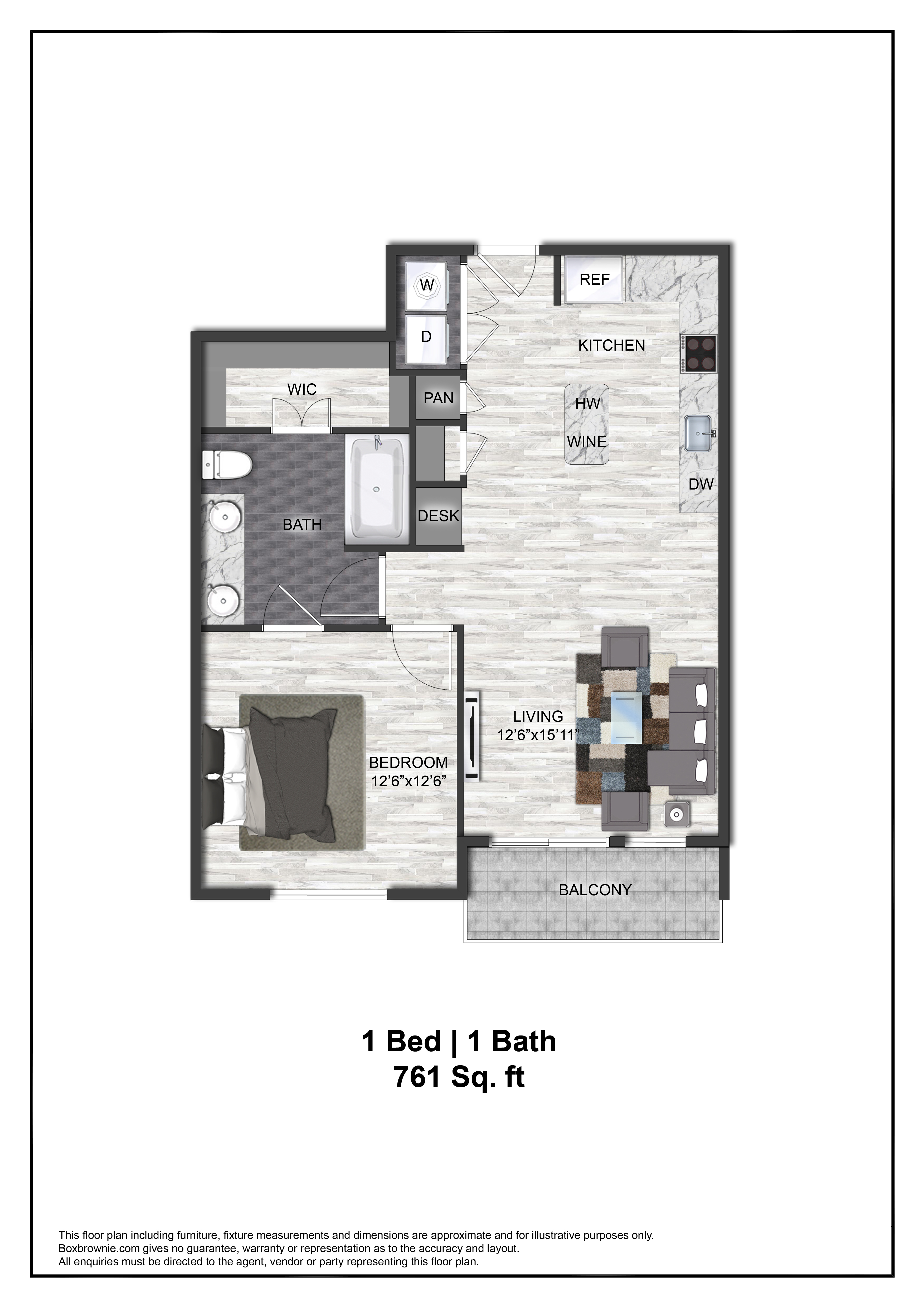 Floor plan layout diagram for A4